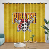 Pittsburgh Pirates Blackout Curtain for Living Room Bedroom Window Treatment